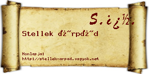 Stellek Árpád névjegykártya
